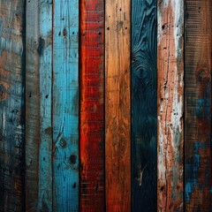 A multihued wooden wall