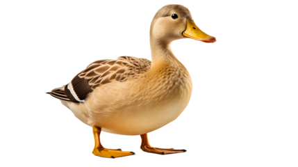 Duck Image, Transparent Waterfowl, PNG Format, No Background, Isolated Quacking Bird, Wetland Wildlife