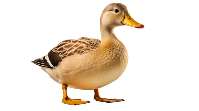 Duck Image, Transparent Waterfowl, PNG Format, No Background, Isolated Quacking Bird, Wetland Wildlife