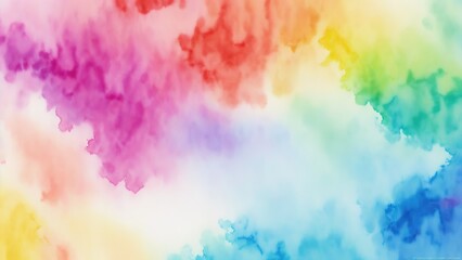 Obraz premium Rainbow Tie Dye Colorful Watercolor background