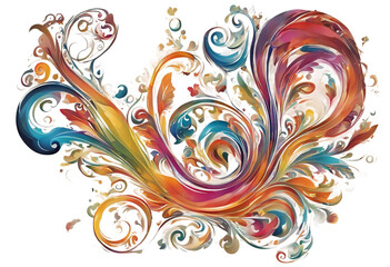 Colorful volute - Art and graphics.
