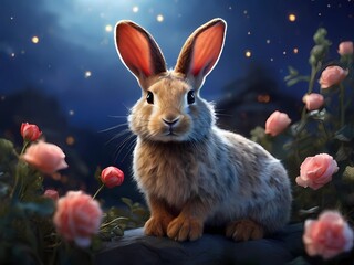 Fototapeta na wymiar Chinese year of the rabbit 