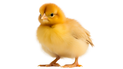 Fluffy Chick Image, Transparent Baby Bird, PNG Format, No Background, Isolated Adorable Chick, Easter Fowl