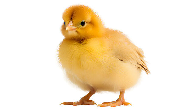 Fluffy Chick Image, Transparent Baby Bird, PNG Format, No Background, Isolated Adorable Chick, Easter Fowl