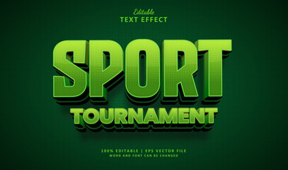 Sport Tournament Editable Text Effect Style Esport Green Colourful