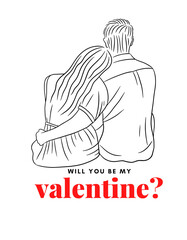 14th February happy valentine's day, valentines day typography t-shirt design