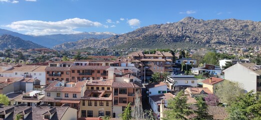 Vista panorámica Manzanares El Real, España