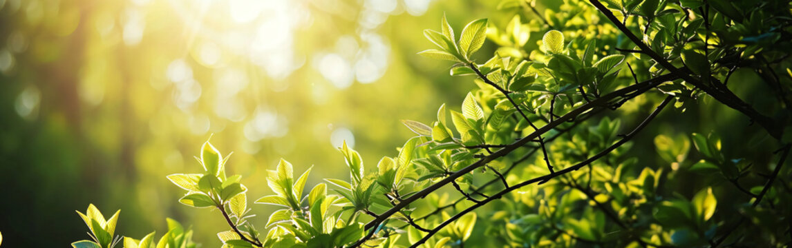 Bright and Sunny Abstract Spring Mood Background for Website or Print Banner