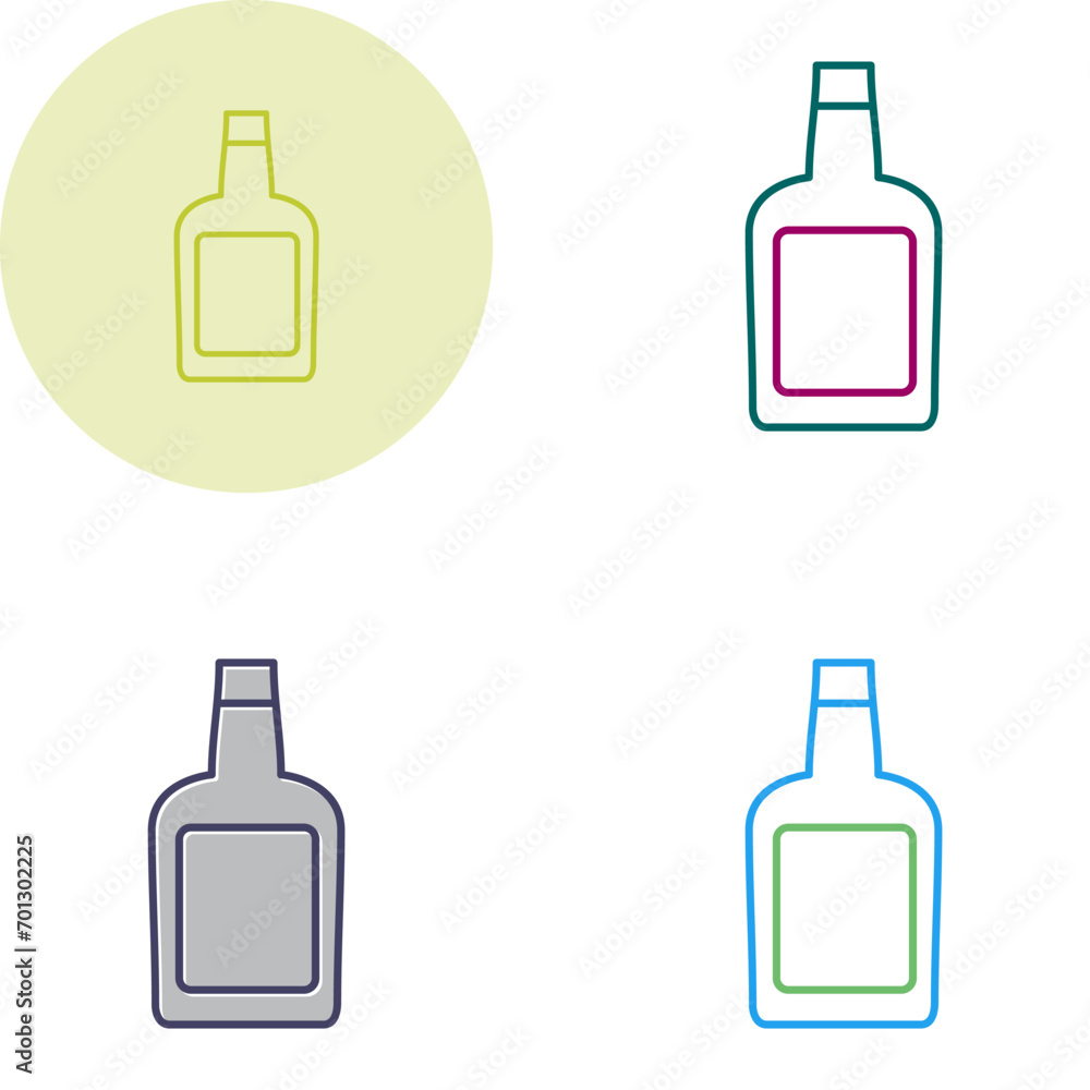 Poster whiskey vector icon