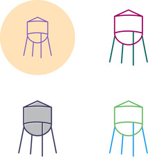 Water Tower Vector Icon