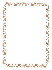 Vector floral leaves frame for your text and picture, frame with floral leaves ornament vector illustration