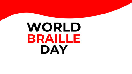 World Braille Day. January 4. Holiday concept. world braille day celebration. suit for website, landing page, poster, banner, brochure, cover, flyer. Vector illustration
