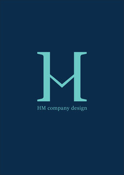HM letter logo design made by me