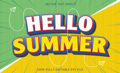summer sale design Text Effect Hello Summer Fully Editable