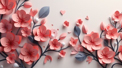 valentine's day background. Flowers symbols of love for the design of greeting cards