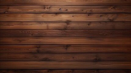 A beatiful wooden wall design in brown color,  space for text  - Generative AI