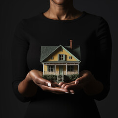 _black_female_hands_holding_a_model_house_in_the_style
