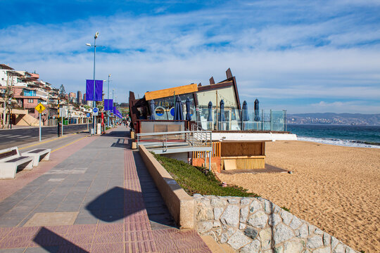 view of the city of the city Reñaca, Viña del Mar, Valparaíso  Chile
