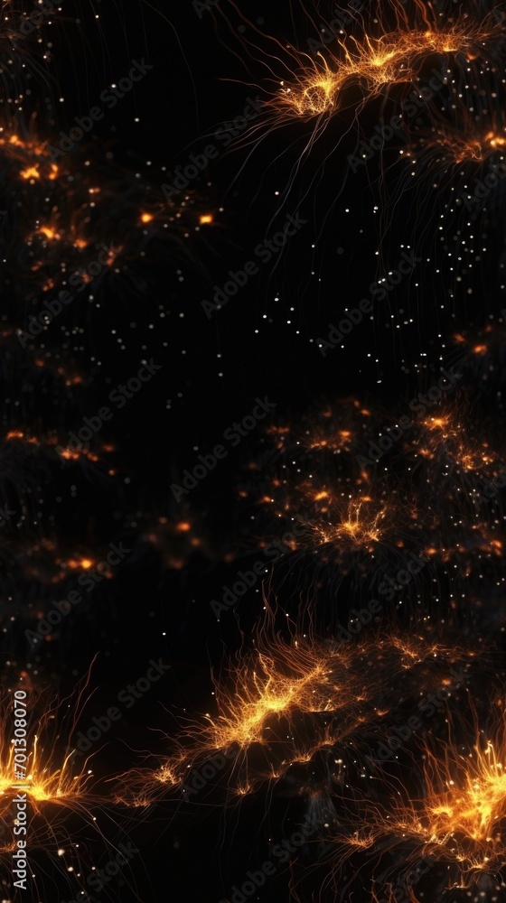 Poster vertical background of sparks. screensaver for a smartphone. ai generative.