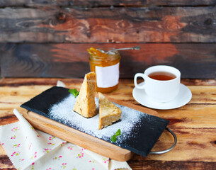 Traditional Hungarian Esterhazy cake