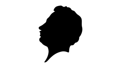 William I of Wurttemberg, black isolated silhouette