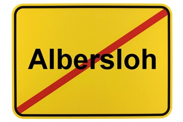 Illustration eines Ortsschildes von Albersloh in Nordrhein-Westfalen