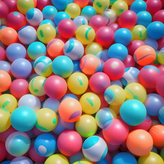 Fototapeta premium Multi colored spheres of sport balls galore outdoors