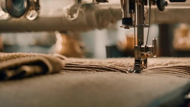 sewing machine with blurred background