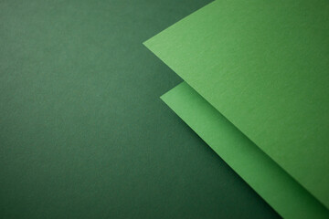 Green geometric 3d background, copy space