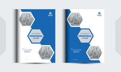 Business Proposal Catalog Cover Design Template Concepts Adept for Multipurpose Projects