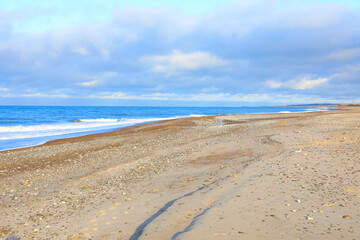 Fototapeta na wymiar Idyllic sand beach in Thy National Park, Jutland, Denmark