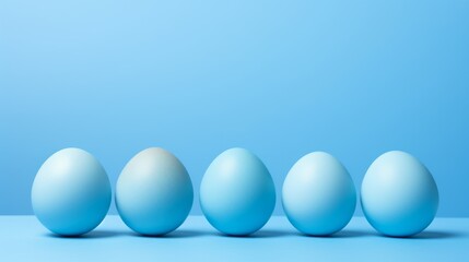 Easter eggs a blue background