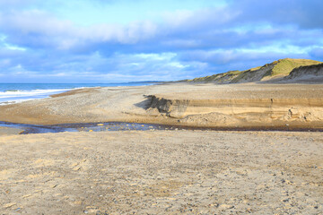 Idyllic sand beach near Klitmoller in Thy National Park, Jutland, Denmark