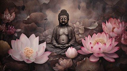 buddha and lotus