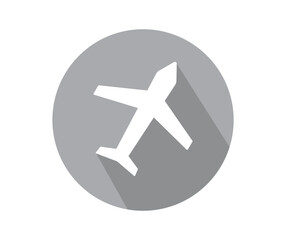 Fototapeta premium Plane vector icon in modern flat style isolated. Collection of vector symbol on white background. Airplane icon symbol isolated . Vector illustration.