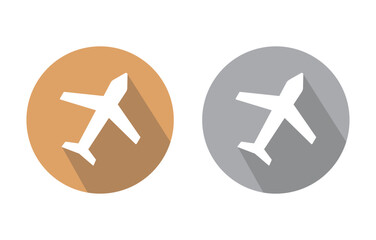 Obraz premium Plane vector icon in modern flat style isolated. Collection of vector symbol on white background. Airplane icon symbol isolated . Vector illustration.