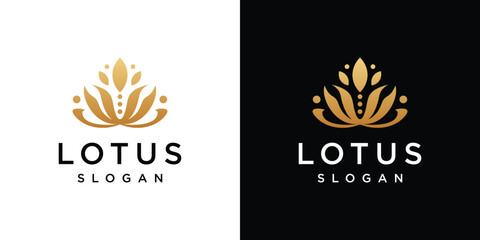 logo design of the beauty of lotus flowers