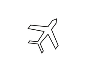 Fototapeta premium Plane vector icon in modern flat style isolated. Collection of vector symbol on white background. Airplane icon symbol isolated . Vector illustration.