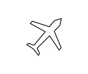 Obraz premium Plane vector icon in modern flat style isolated. Collection of vector symbol on white background. Airplane icon symbol isolated . Vector illustration.