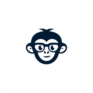 Children's logo with the image of happy monkey suitable for your babyshop business