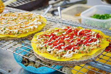 Vietnamese Street Food, Banh Trang Nuong - ベトナム料理 バンチャンヌン