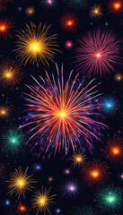 Fototapeta premium Beautiful New Year fireworks in close-up.