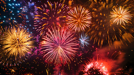 Fototapeta premium Fireworks party spectacle