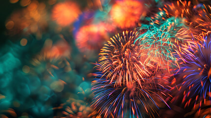Fototapeta premium Fireworks party spectacle