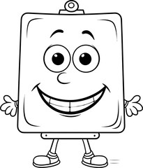 Blackboard emoji vector stock photo, coloring page