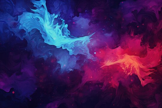 Abstract colorful watercolor background. Fantasy fractal texture. Abstract purple background representing Ash Wednesday 