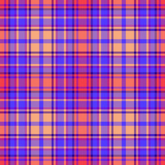 Plaid seamless pattern. Check fabric texture. Vector textile print.