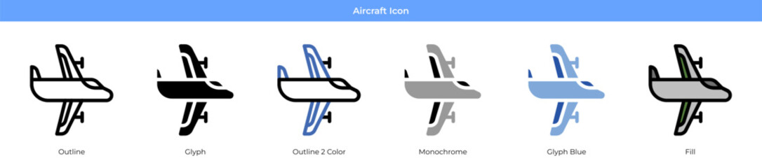 Aircraft Icon Set Vector