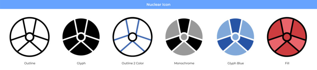 Nuclear Icon Set Vector