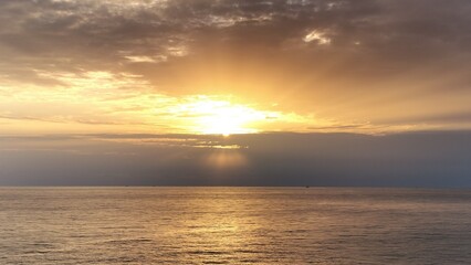 sunset over the sea